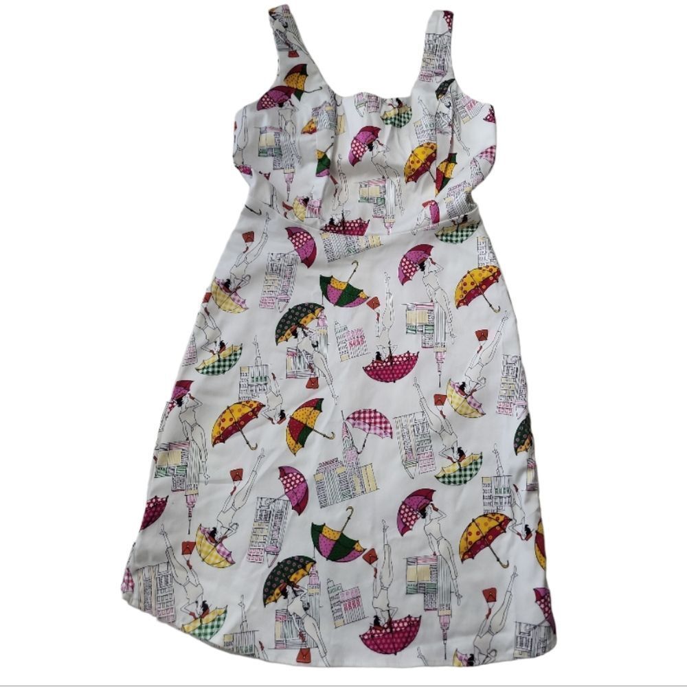 MODCLOTH IXIA Vintage Retro City girl Umbrella Mini Dress Size M